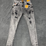 CALÇA BROW JEANS JOGADOR - CINZA/PRETO