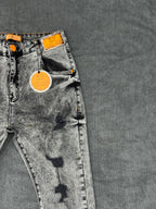 CALÇA BROW JEANS JOGADOR - CINZA/PRETO