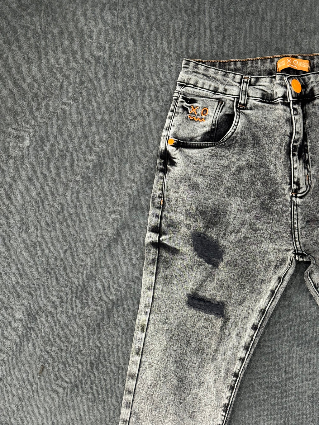 CALÇA BROW JEANS JOGADOR - CINZA/PRETO