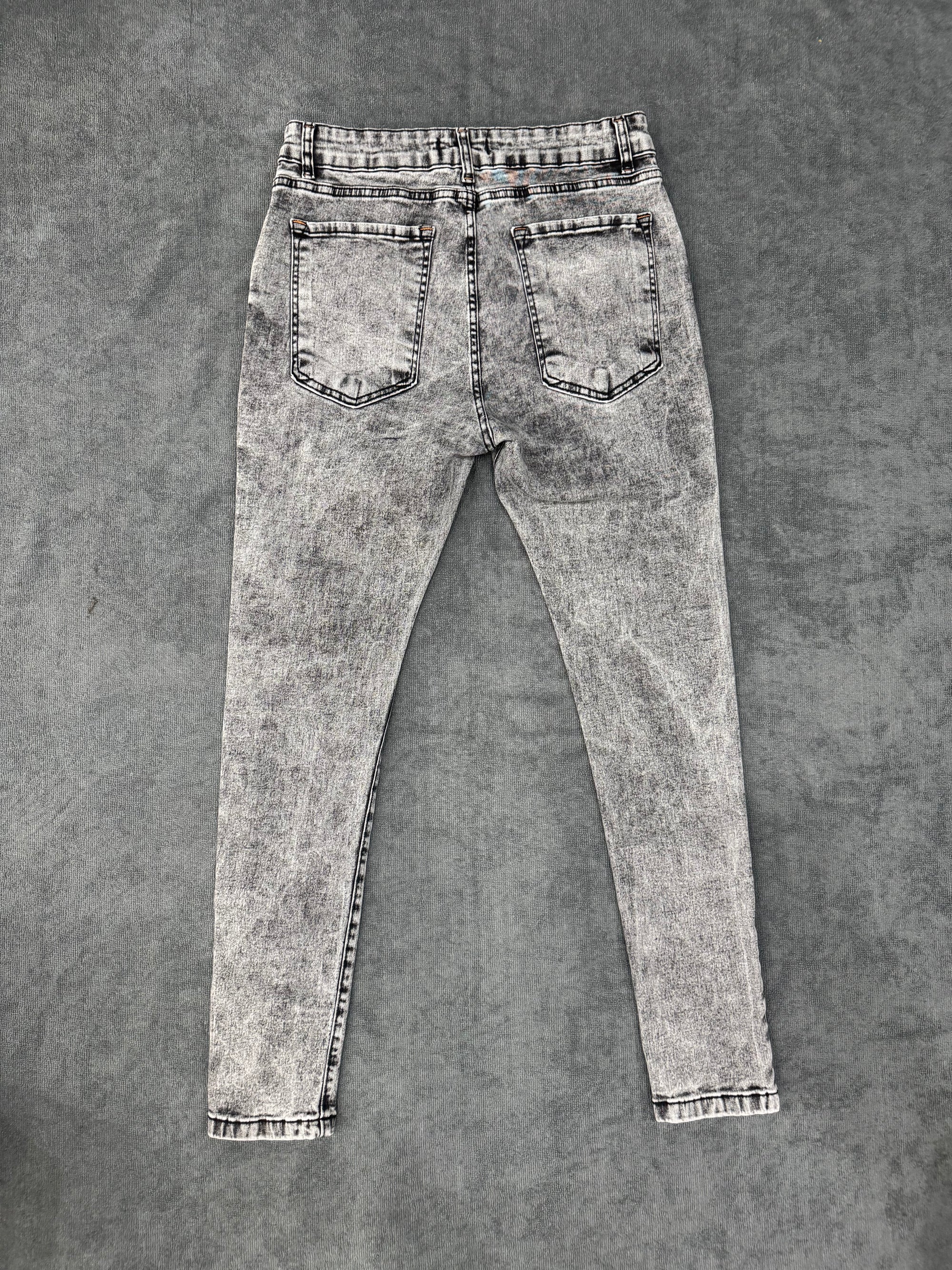 CALÇA BROW JEANS JOGADOR - CINZA/PRETO