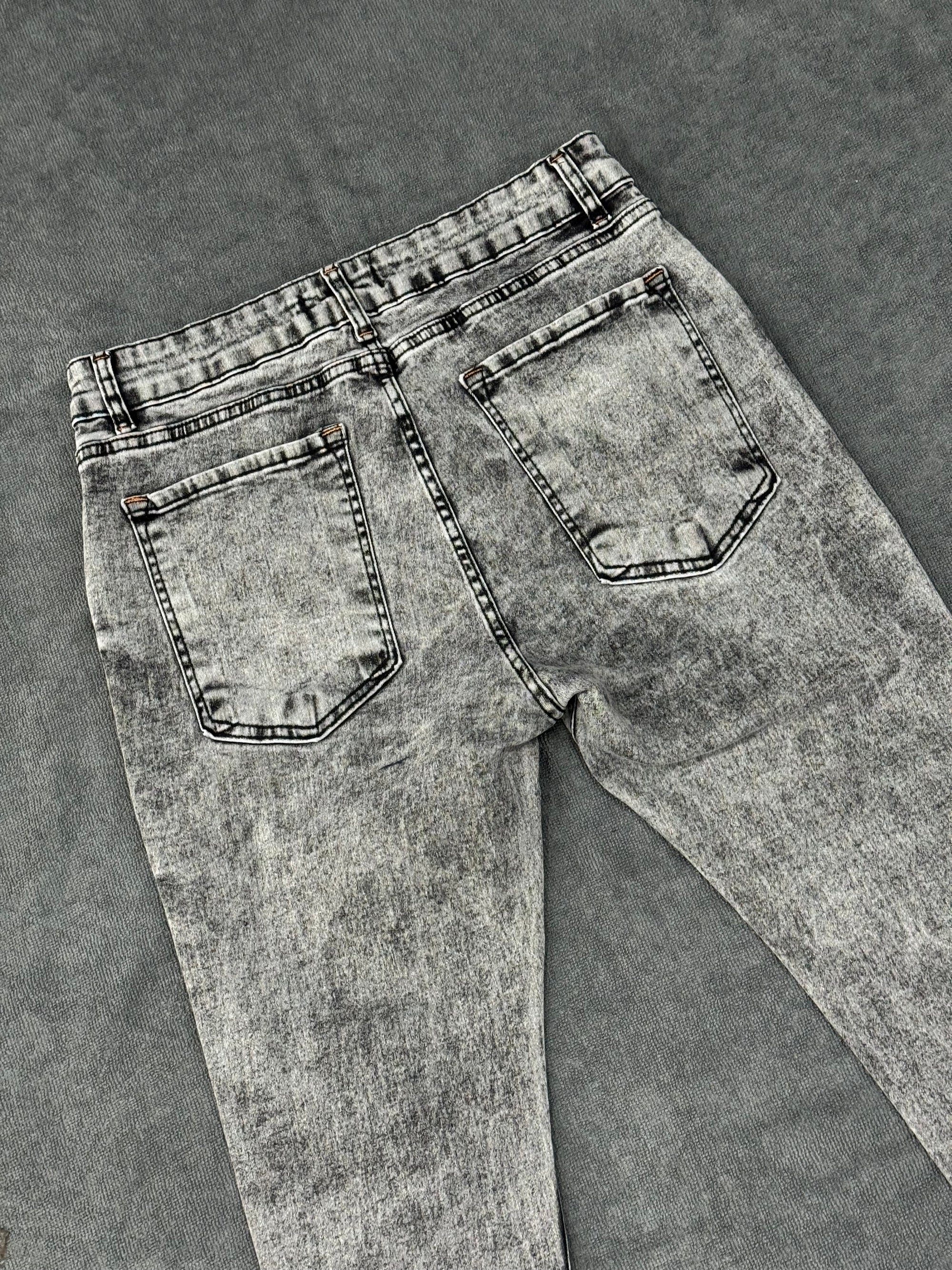 CALÇA BROW JEANS JOGADOR - CINZA/PRETO