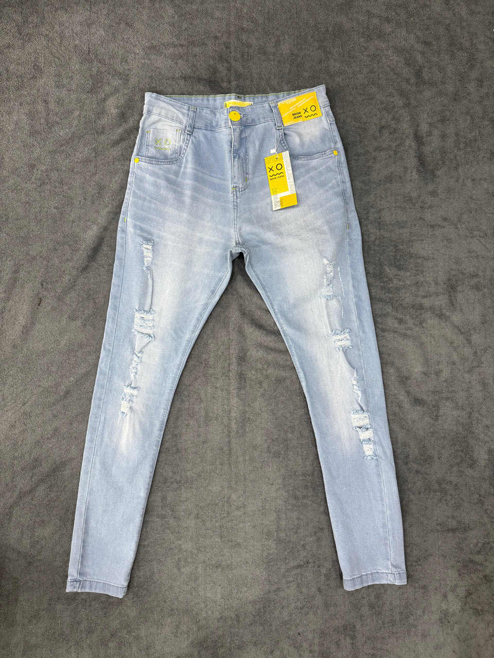 CALÇA BROW JEANS JOGADOR - AZUL CLARO