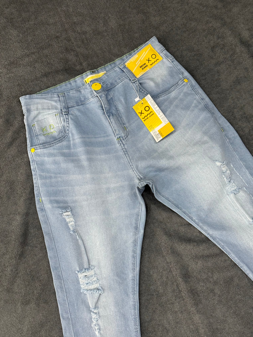 CALÇA BROW JEANS JOGADOR - AZUL CLARO