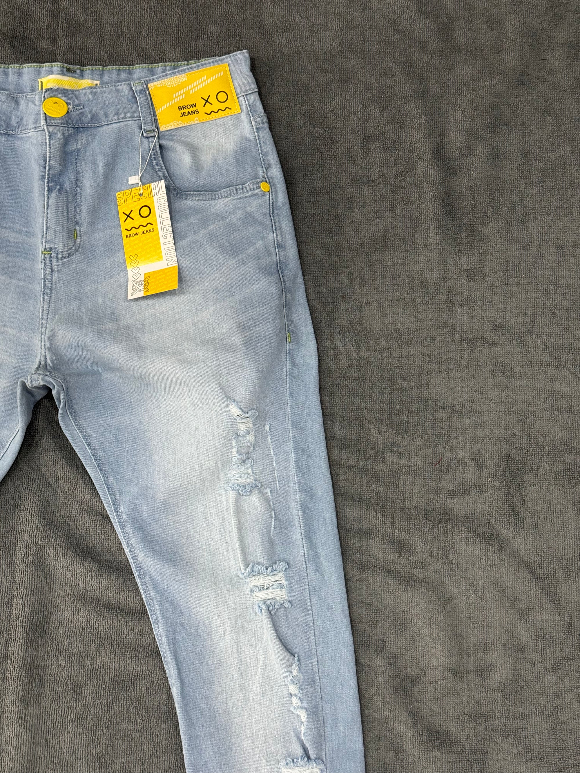 CALÇA BROW JEANS JOGADOR - AZUL CLARO