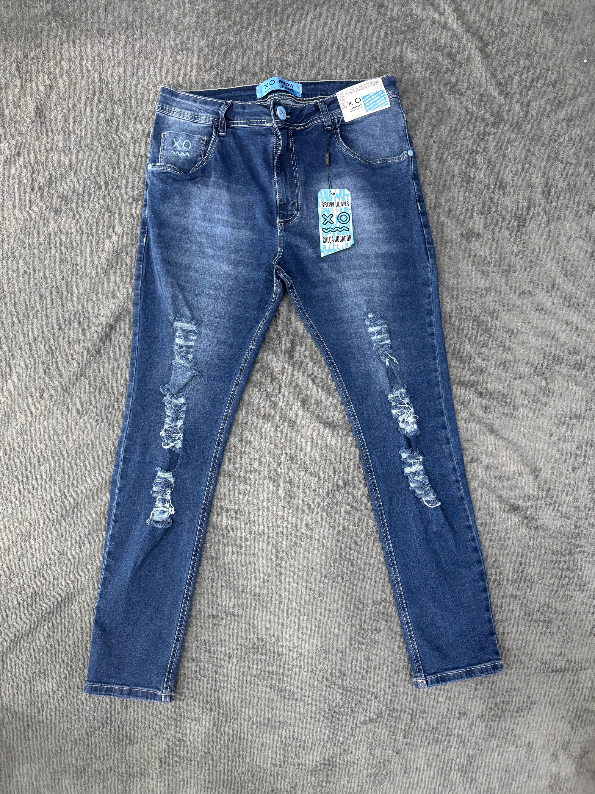CALÇA BROW JEANS JOGADOR - AZUL
