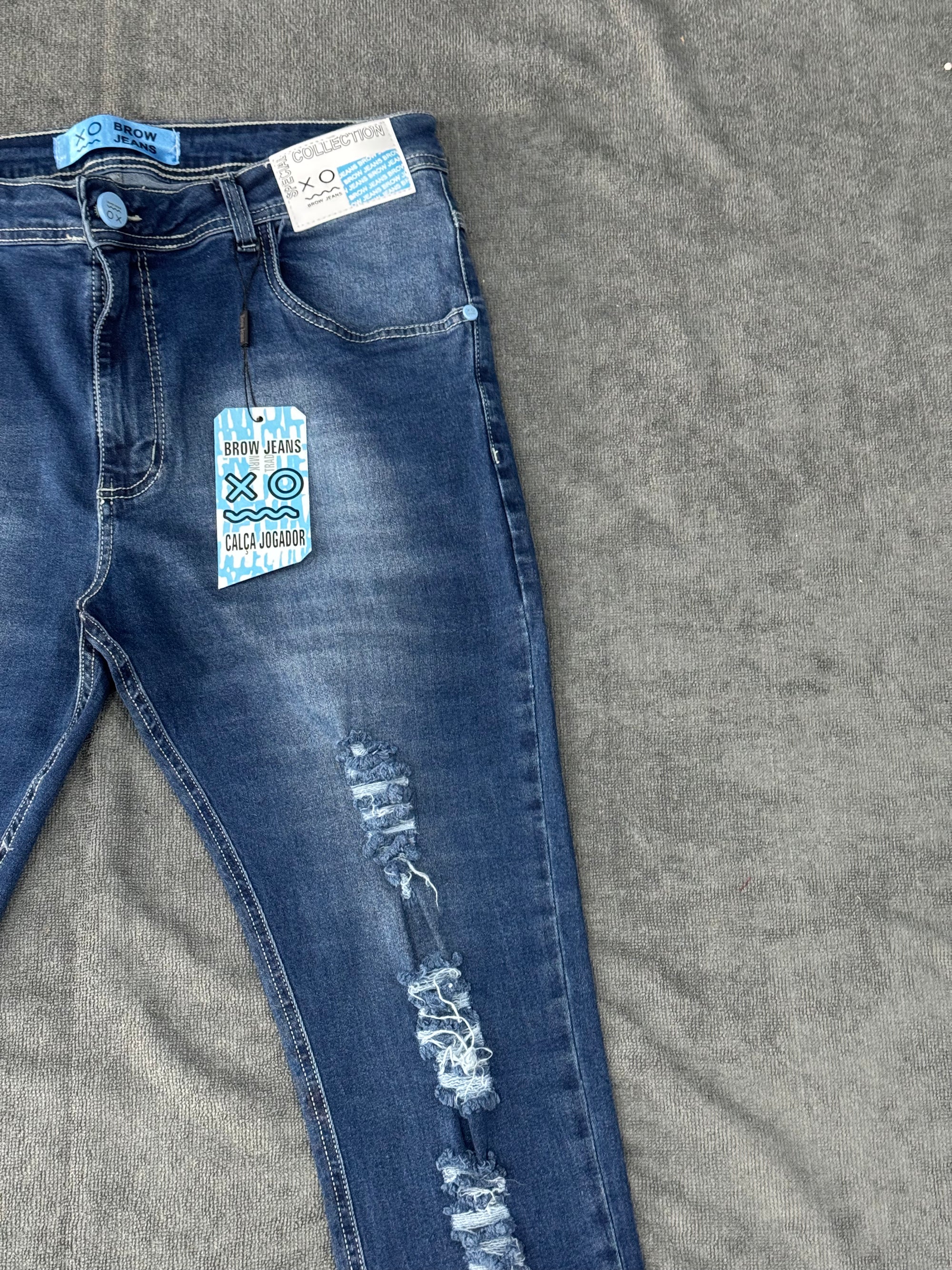 CALÇA BROW JEANS JOGADOR - AZUL