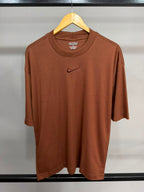 Camiseta Oversized NK Logo - Marrom