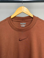 Camiseta Oversized NK Logo - Marrom