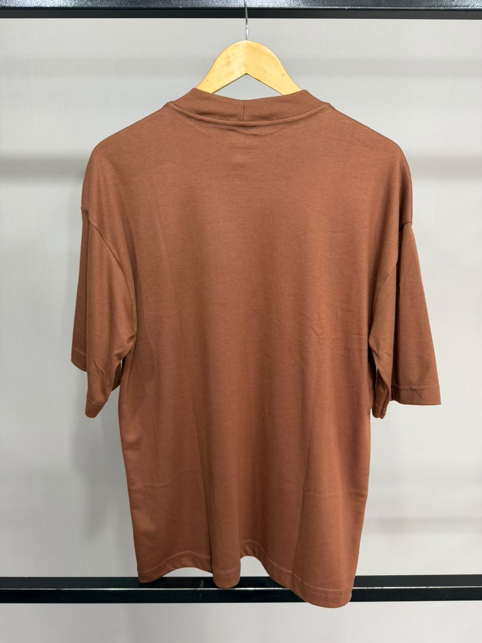 Camiseta Oversized NK Logo - Marrom